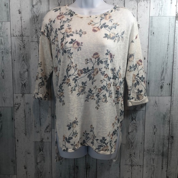 LC Lauren Conrad Runway Floral Tie Bow Top Small - Picture 1 of 10